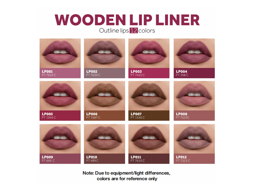 Wooden Lip liner*12 Colors
